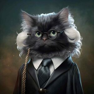 Lawyer Cute Black Cat Ai